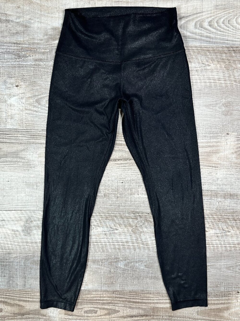 Lululemon Align Crop High Rise 26" Leggings Silver Black Metallic Women's 6